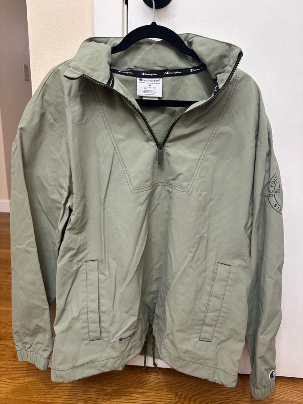 Champion Olive Green Pullover Windbreaker